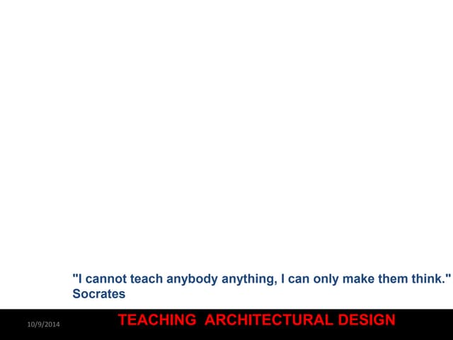 Teaching Architectural design 