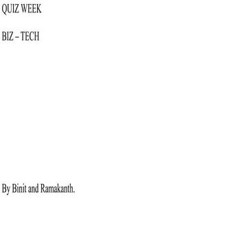 Business and Tech Quiz 2017 