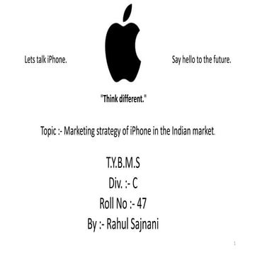 Marketing Mix of Apple iPhone | PPTX