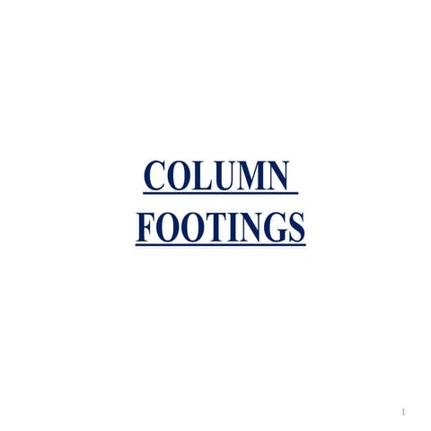 presentation of design of footing for columns