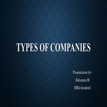 Types of companies