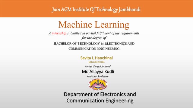 Machine Learning Using Python | PPTX