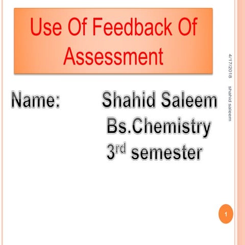 feedback of assessment