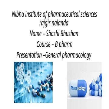 General pharmacology pharmacodynamic and pharmakinetics | PPTX