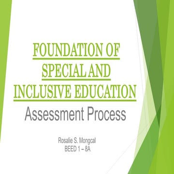 FOUNDATION OF SPECIAL  AND INCLUSIVE EDUCATION