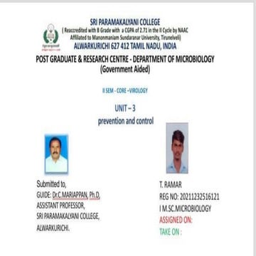 Prevention and control of plant disease