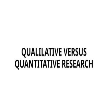 Qualitative Vs. Quantitative Research for grade 11 all strand of the senior h...