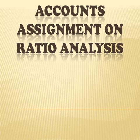 ratio analysis assignment