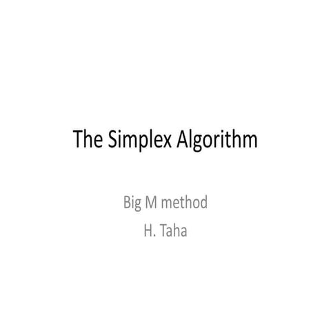 Big-M method