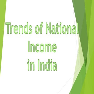 Trends of National Income in India