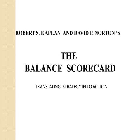 The Balance Scorecard