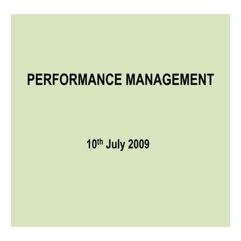 Performance Management - the Crompton Greaves perspective by NS Srinivas