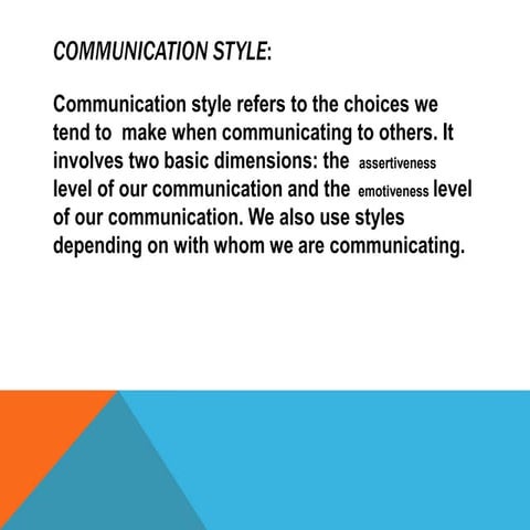 Communication style ,English