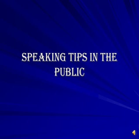 How to speak confidently in front of public | PPTX