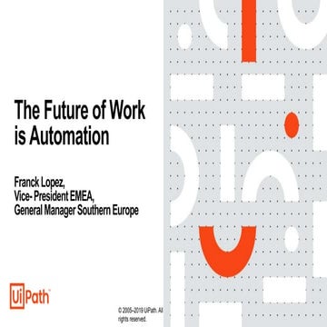 Barcelona Digital Festival 28th Nov 2019 - The Future Of Work Is Automation F...