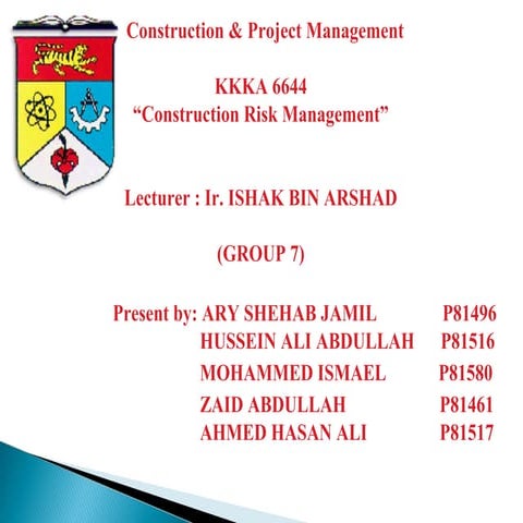 “Construction Risk Management”