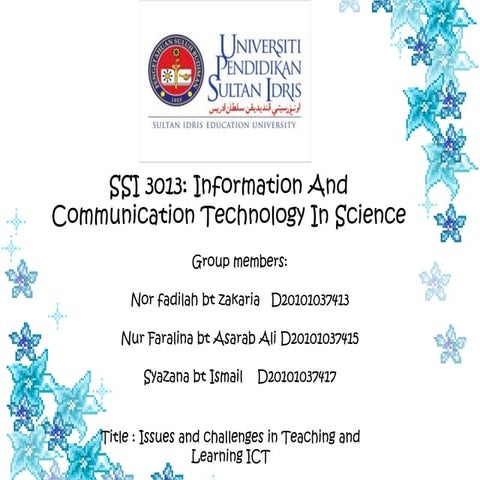 Issues and challenges in Teaching and Learning ICT