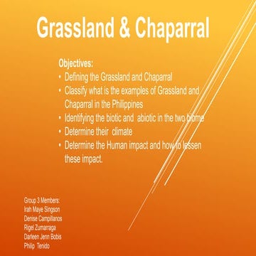 Grassland and Chaparral 