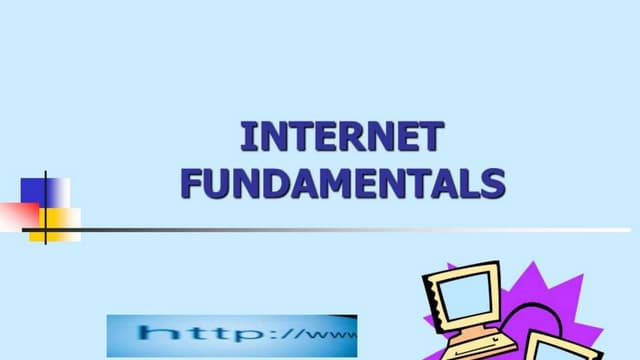 INTERNET FUNDAMENTALS