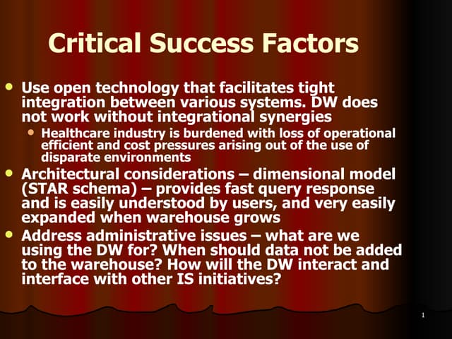 Critical Success Factors