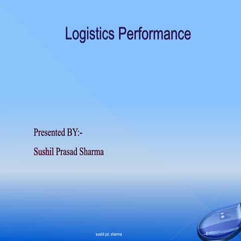 logistics Performance and Benchmarking