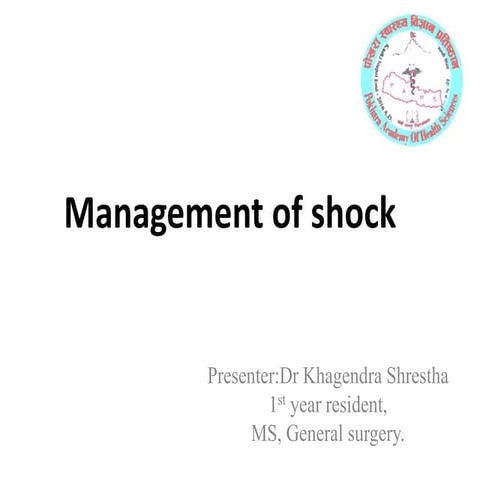 Management of Shock | PPTX