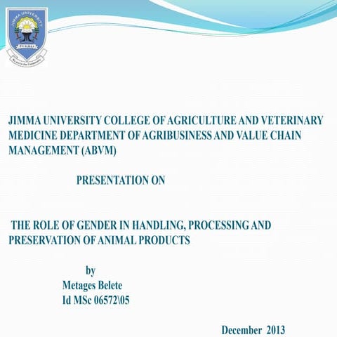 Role of women in livestock management, their constraints and training ...