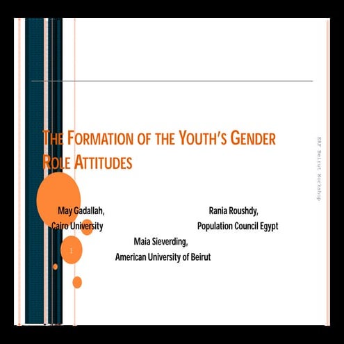 The Formation of the Youth's Gender Role Attitudes