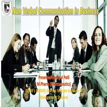 Non verbal Communication in Business.