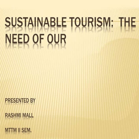 Understanding Sustainable Development Goals and Tourism | PDF