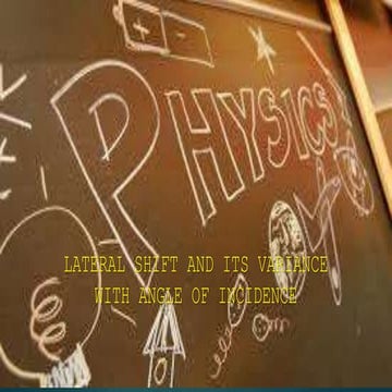 Presentation of lateral shift