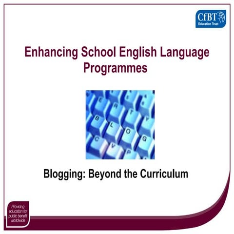 Presentation 1 Using Blogs