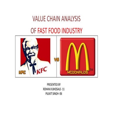 value chain analysis kfc vs mcdonalds