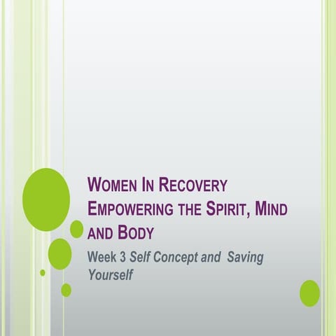 Self Concept Women in Recovery