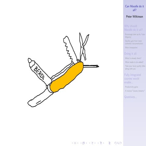 Can Moodle do it all? Presentation to Moodle Moot UK 2011 c8fd7409015b