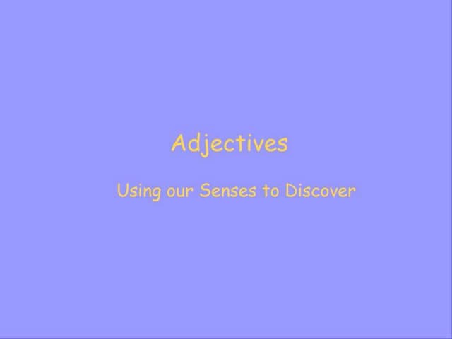 Adjectives