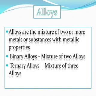 metal and alloys 