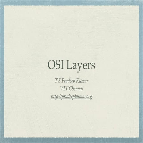 OSI Layers 