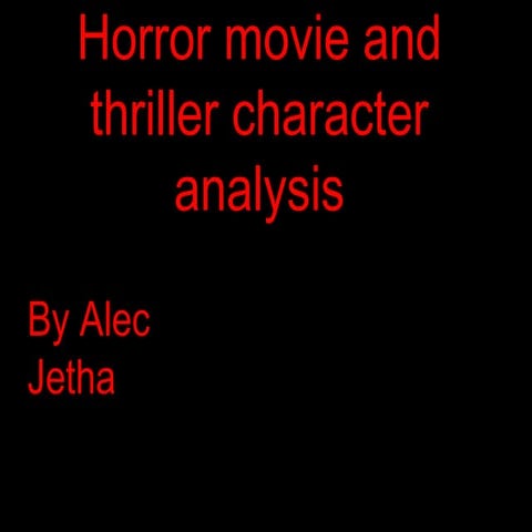 Horror movie characters