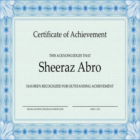 Certificate