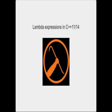 Lambda Expressions in C++11/14 | PPT