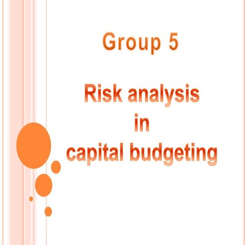 Risk analysis in capital budgeting 