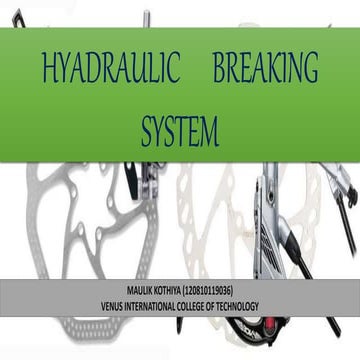 hydraulic braking system