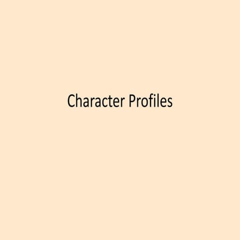 Character Profile | PPT