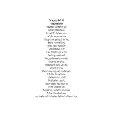 The Secret of God's Will