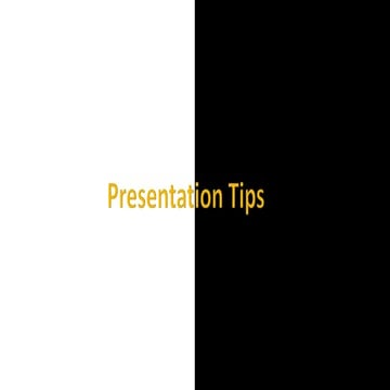 Presentation Tips