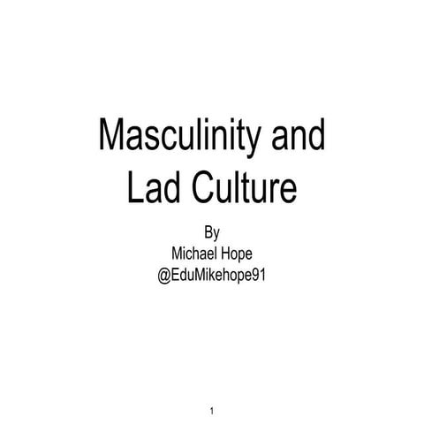 Masculinity Presentation