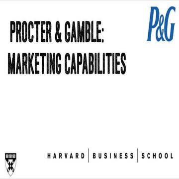 Procter & Gamble Marketing Capabilities
