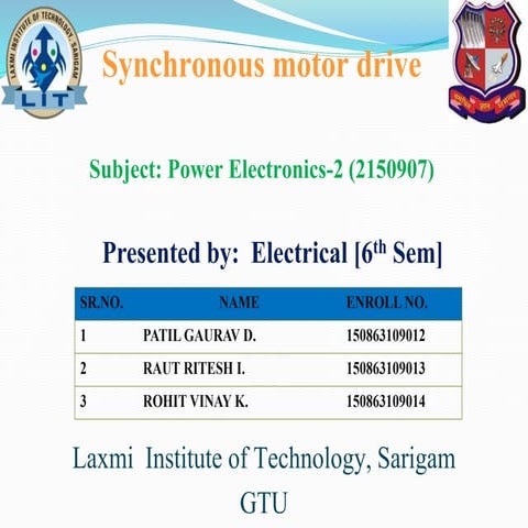 Synchronous motor drive