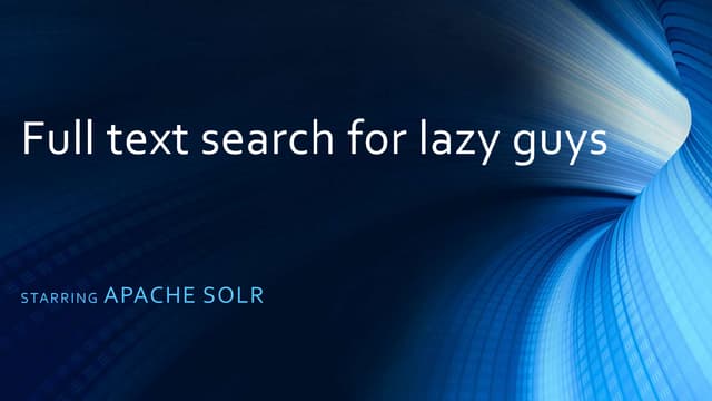 Apache Solr for begginers